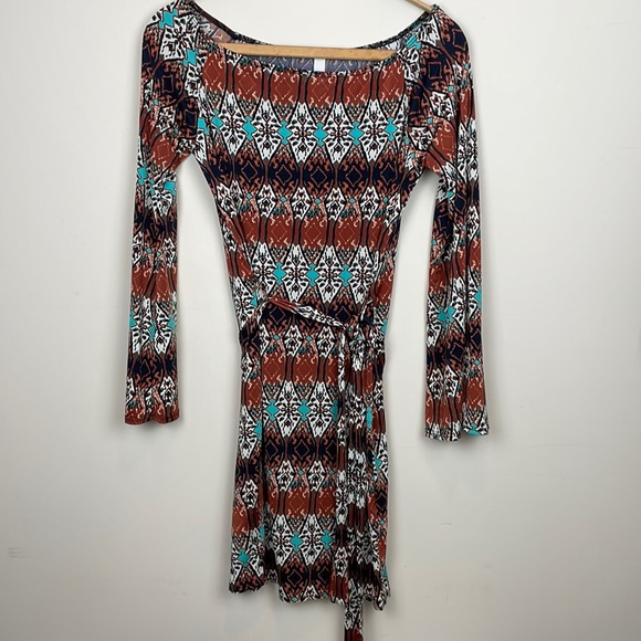 S-Twelve || Dress with a Tie Belt; Lots of Stretch; Size L - Picture 1 of 11